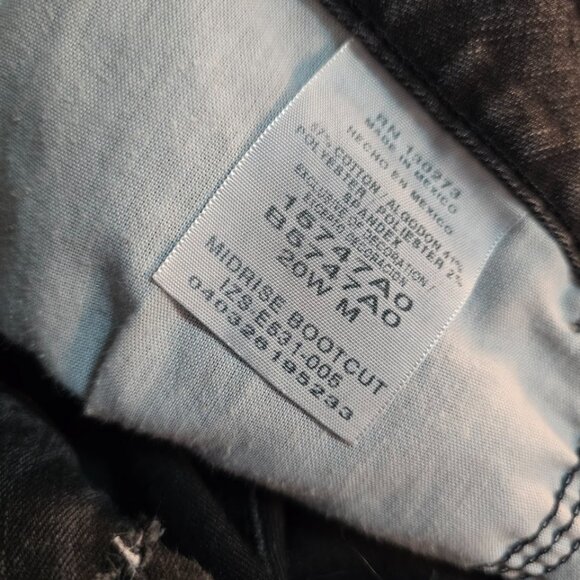 Riders by Lee Jeans Womens 20W Gray Bootcut Jeans Plus Size Stretch Denim Y2K - Picture 10 of 15